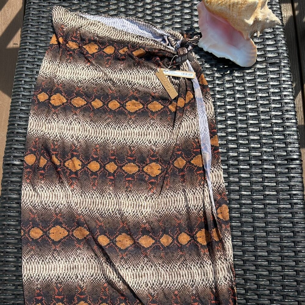 Ladies SKIMS Summer Mesh Handkerchief Top Desert Snake Print 2Xl/3XL NWT